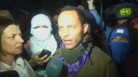 Reuters Fugitive Venezuelan pilot Oscar Pérez appears at a rally