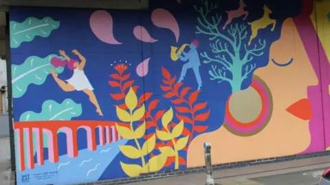 Geograph: Robert Lamb Mural on DanceEast building