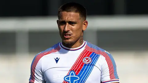 Full-back Danny Imray in a Crystal Palace shirt 