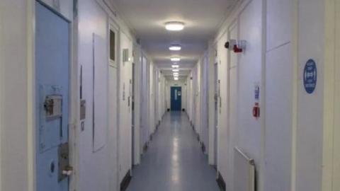 A corridor inside HMP Foston Hall