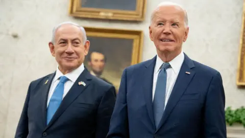 Getty Images Benjamin Netanyahu and Joe Biden