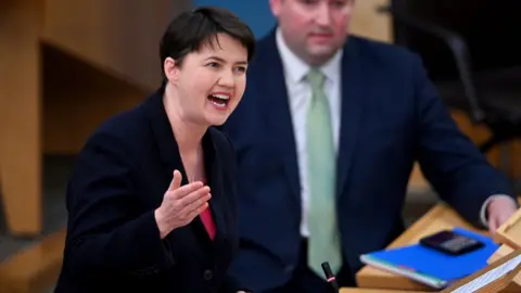 Getty Images Ruth Davidson in the Scottish Parliament 