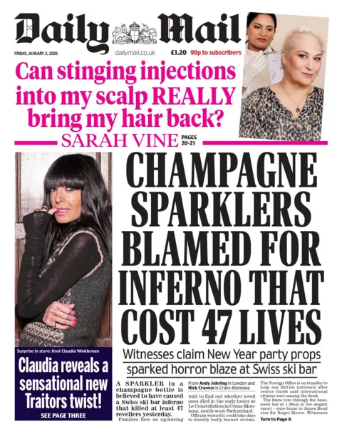 "Champagne sparklers blamed for inferno that cost 47 lives".