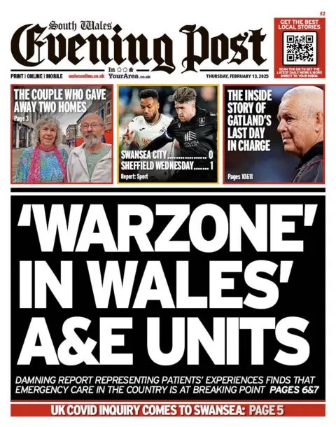 South Wales Evening Post South Wales Evening Post front page