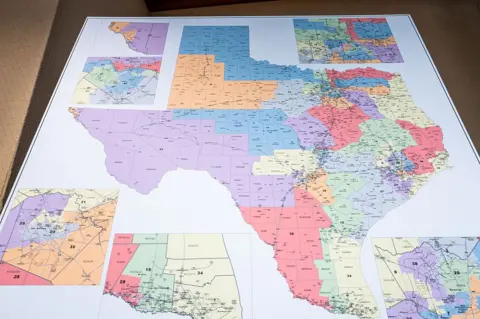 Getty Images map showing new areas in Texas