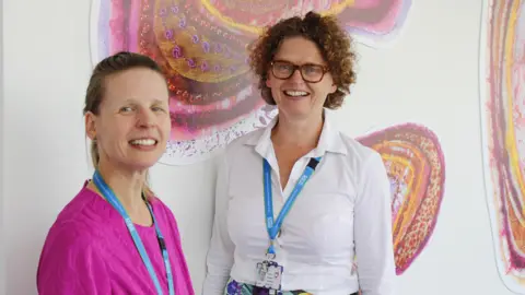 Bedfordshire Hospitals NHS Foundation Trust Dr Rachel Chater (left) and Dr Sheena McLaggan