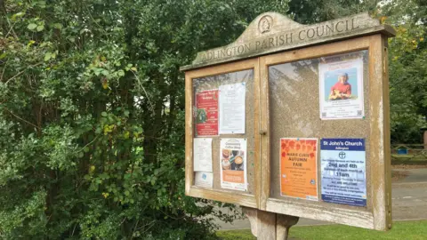 A view of the Adlington Parish Council sign