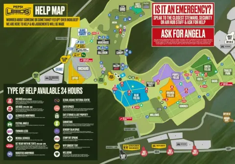 Leeds Festival A graphic shows the map for Leeds Festival 2026.