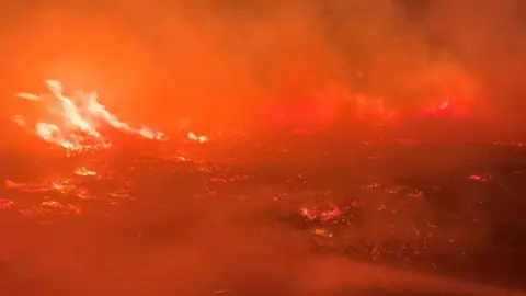 IOM Fire and Rescue Service Cregneash wildfire