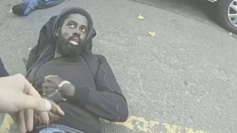 Nottinghamshire Police Bodyworn camera footage showing Calocane being arrested