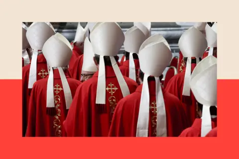 Getty Images Cardinals attend the Mass on May 1, 2025 in the Vatican city