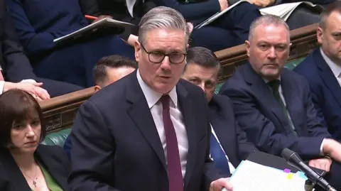 Sir Keir Starmer at the depatch box in the Commons