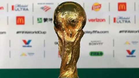 The World Cup trophy