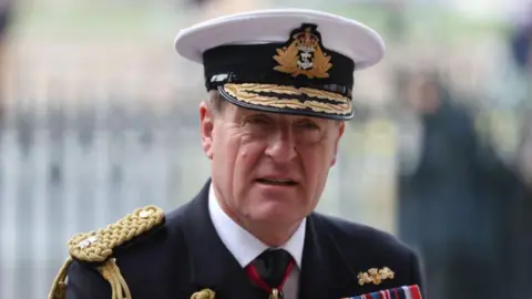 AFP via Getty Images Adm Sir Ben Key in naval uniform
