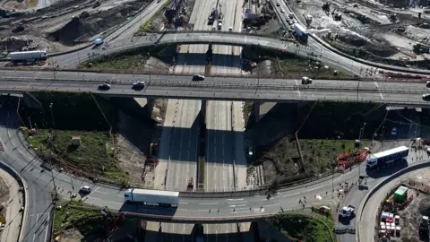 Getty Images Junction 10 of the M25 seen from above