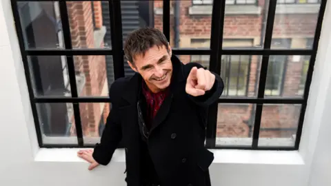  James Watkins/BBC Marti Pellow pointing at camera