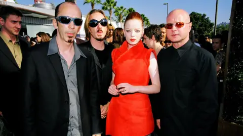 Getty Images The rock band Garbage at the 1998 MTV Music Awards