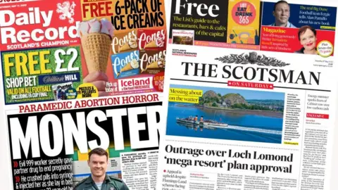 composite image of the scotsman and daily record