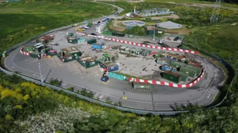 Gloucestershire County Council Aerial image of Hempstead Recycling Centre in Gloucestershire