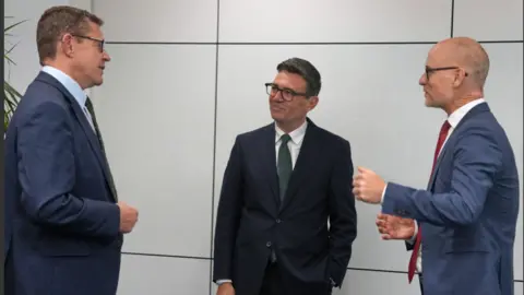 PA Media As well as Andy Burnham Rhun ap Iorwerth also met new Welsh Secretary Stephen Kinnock