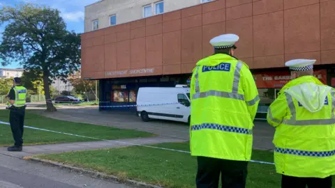 BBC Police at the scene of the incident