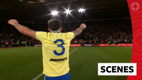 The St. Mary's Stadium erupts into celebration as Southampton beat Arsenal to book a place in the FA Cup semi finals.