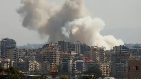 Reuters Smoke billows over southern Lebanon following Israeli strikes