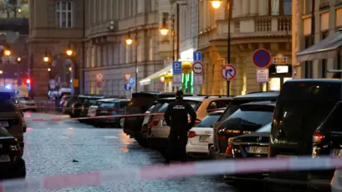 A police officer in Prague