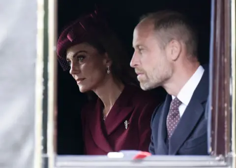 David Hartley/Getty Images Prince William and the Kate Princess of Wales arrive by carriage