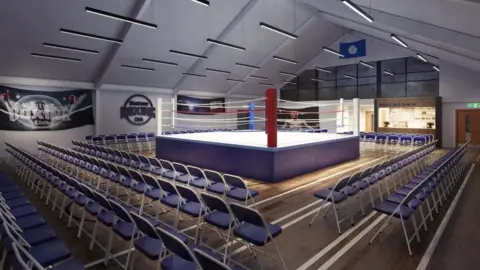 Westway Boxing Club An artist's impression of how the new boxing ring will look 