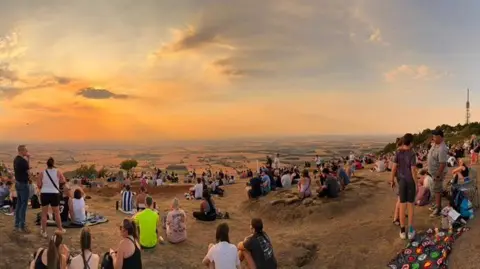 Ross Howen People gathered on the Wrekin 