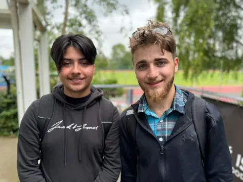 George King/BBC Zak Hobbs and Hayden Ingram