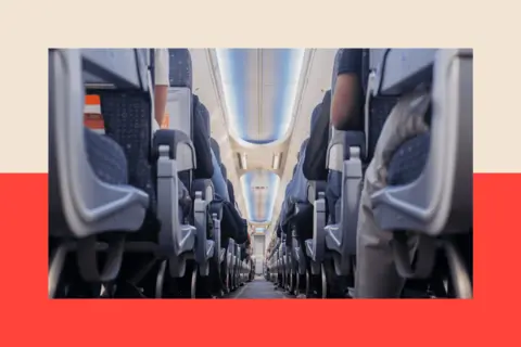 Brazil Photos/LightRocket via Getty Images Passengers seated in airplane