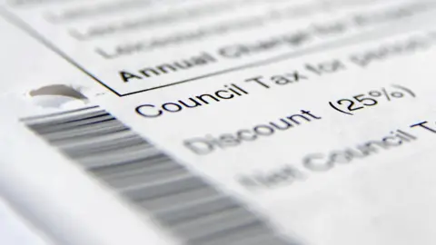 A close-up picture of a generic council tax bill.