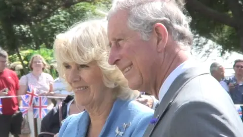 King Charles III and Queen Camilla visiting Jersey in 2012