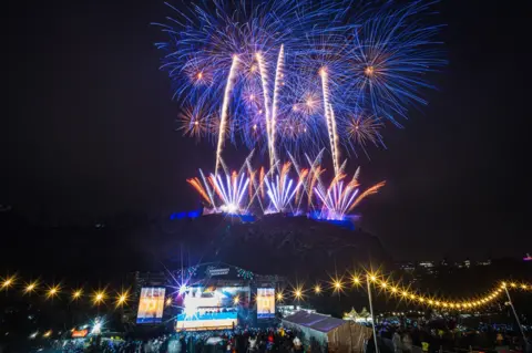 Edinburgh Hogmanay  Edinburgh Hogmanay fireworks