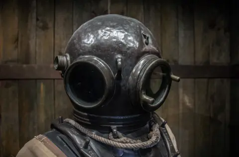 Richard Young A gas mask - one of the objects featured in the exhibition