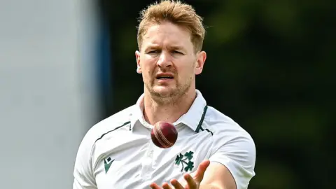 Barry McCarthy in Test match action for Ireland