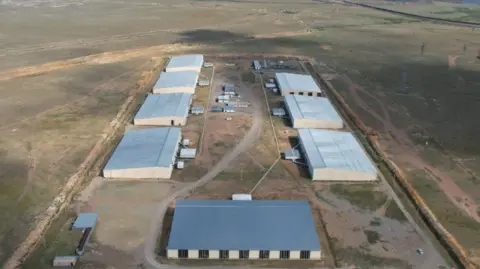 Ekibastuz crypto mine. 8 large industrial warehouses in the desert.
