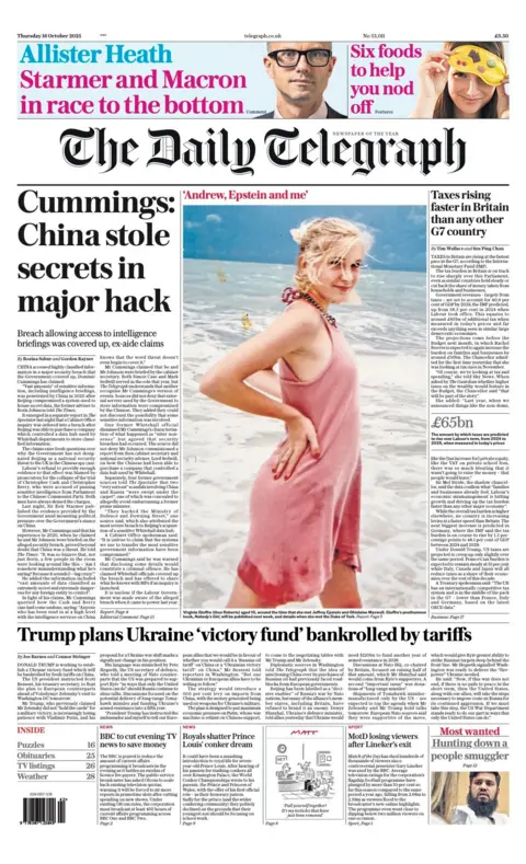  China stole secrets in major hack”.