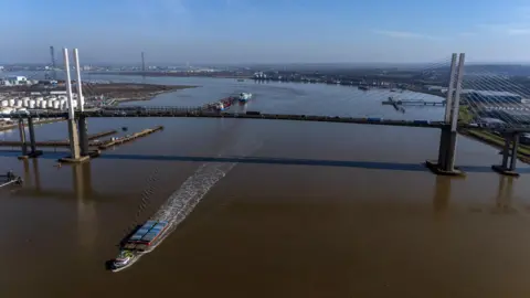 Getty Images The River Thames beneath the Queen Elizabeth II Bridge at the Dartford Crossing