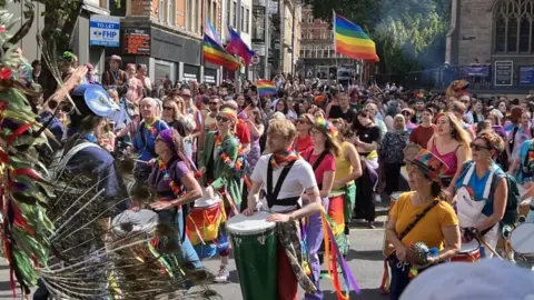 Nottingham Pride parade 2024