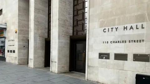 The front of City Hall in Leicester