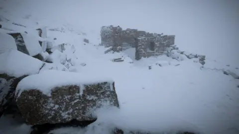 BBC Weather Watcher Matt The Mournes covered in heavy snow