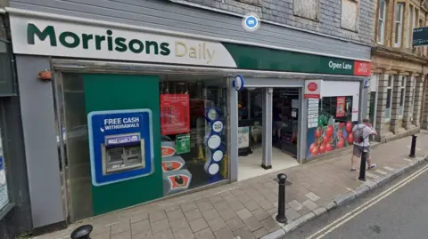 A Google screenshot of the Morrisons Daily shop in Fore Street, Kingsbridge. 