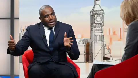 Jeff Overs/BBC Foreign Secretary David Lammy on the BBC's Laura Kuenssberg programme