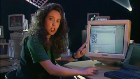 Kate Bellingham at a computer with an internet browser open