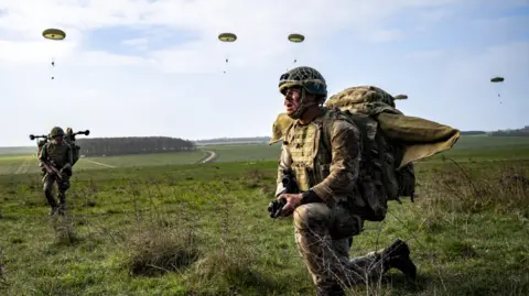 PA Media Soldiers training on Salisbury Plain.