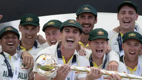 Australia celebrate winning the 2023 World Test Championship