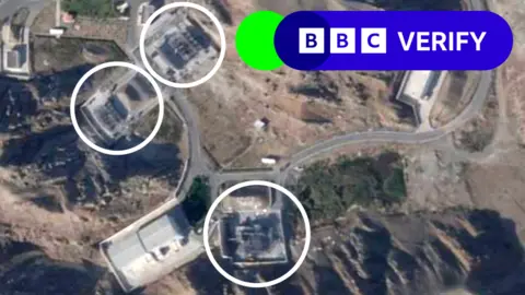 BBC Satellite image of damage to Parchin military complex